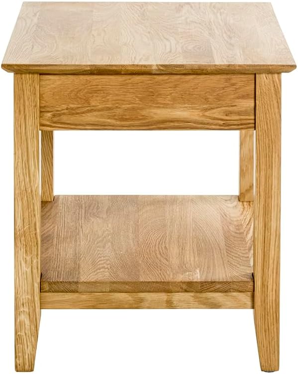 HAKU Bijzettafel eiken, Massief hout - Maat: B 45 cm x H 52 cm x D 45 cm, Stijl: Traditioneel
