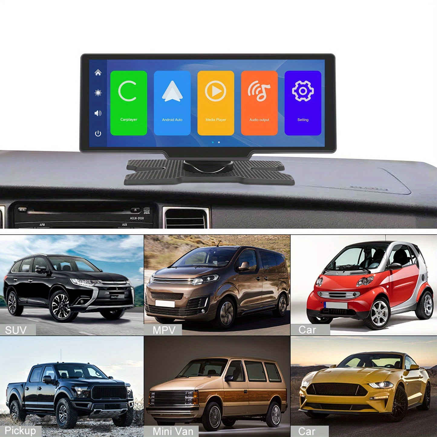Auto Radio Touchscreen – Autoradio Multimedia – CarPlay Radio – Android Auto Radio – Draagbare Autoradio – 10,26 Inch IPS Full HD – Draadloze CarPlay & 1080P Achteruitrijcamera