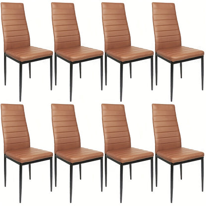 Stoelen – Eetkamerstoelen – Bureaustoelen – Kantinestoelen – Kunstleren Stoelen – Set Van 6 – Ergonomisch Design – Krasbestendig Kunstleer