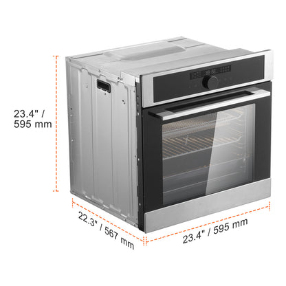 Inbouwoven – Elektrische Oven – Muuroven – Bakoven – Conventionele Oven – 76 Liter Inhoud – 16 Functies & Pyrolytische Zelfreiniging