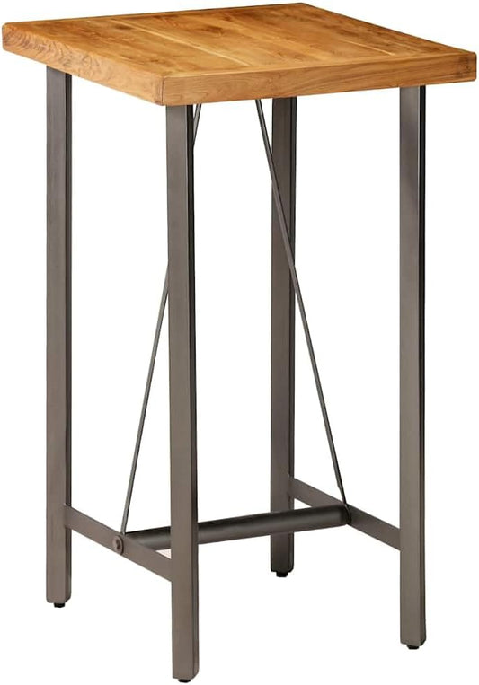 vidaXL Teak Bar Table Solid Recycled Bar Tables Table Bar Table - QUORE