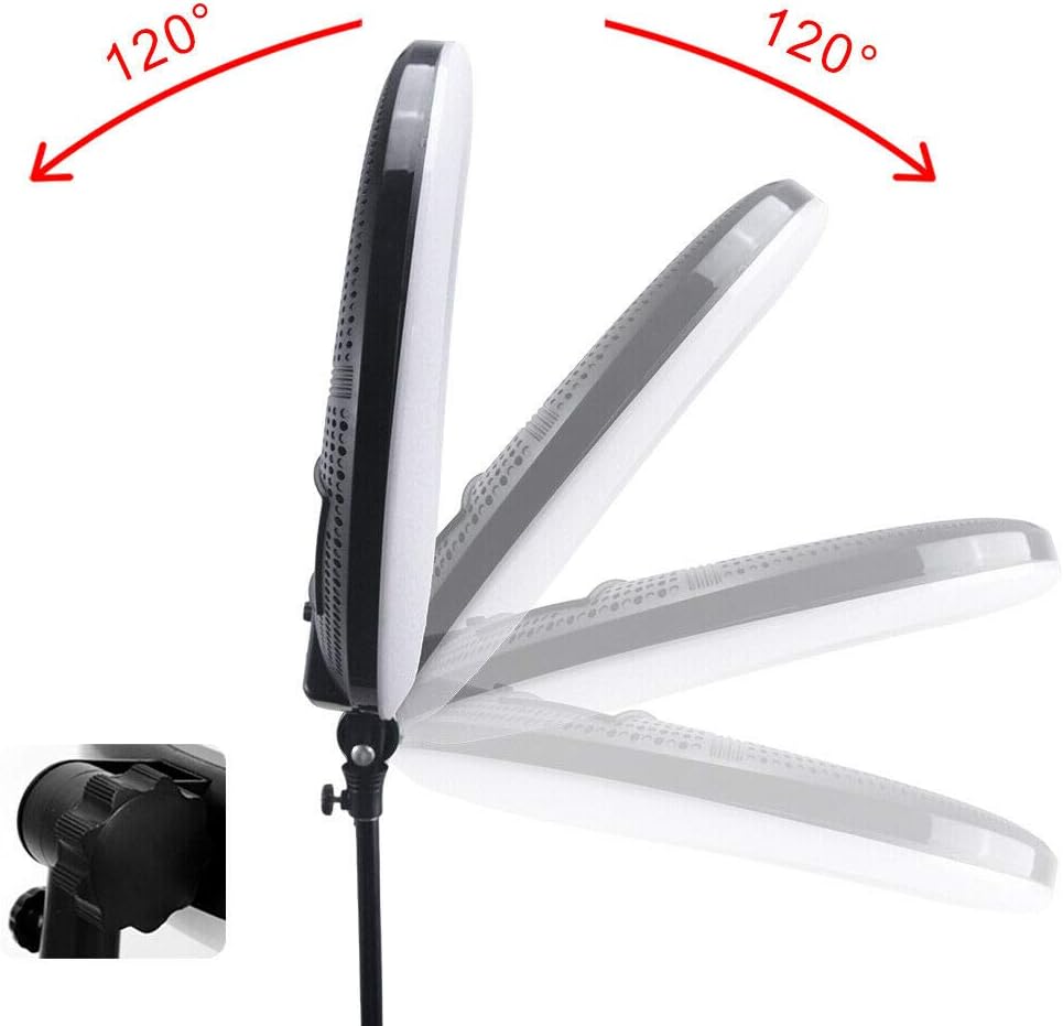 LV-960EII 96W LCD-scherm dimbaar 3200K-5500K hartvormig LED-ringlicht met afstandsbediening & 3 hot shoe voor YouTube-camera Smartphone Portret Selfie Video Studio