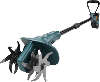 FISHTEC ® Accu-motorhak met lithiumbatterij 18 V, werkbreedte 20 cm, werkdiepte 8 cm, 4 frezen, ergonomische dubbele handgreep, inclusief accu en oplader