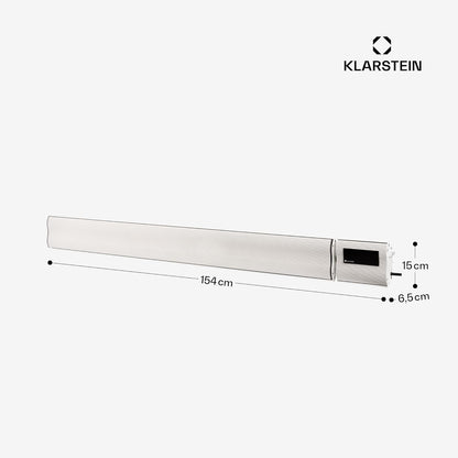 blumfeldt Cosmic Beam Plus Patio Heater, Infrared Heater, Dark Heater, IR Comfort Heat, Adjustable Temperature 5-45°C, Protection Class IP44, Shut-Off Timer, 2400 W, White - QUORE