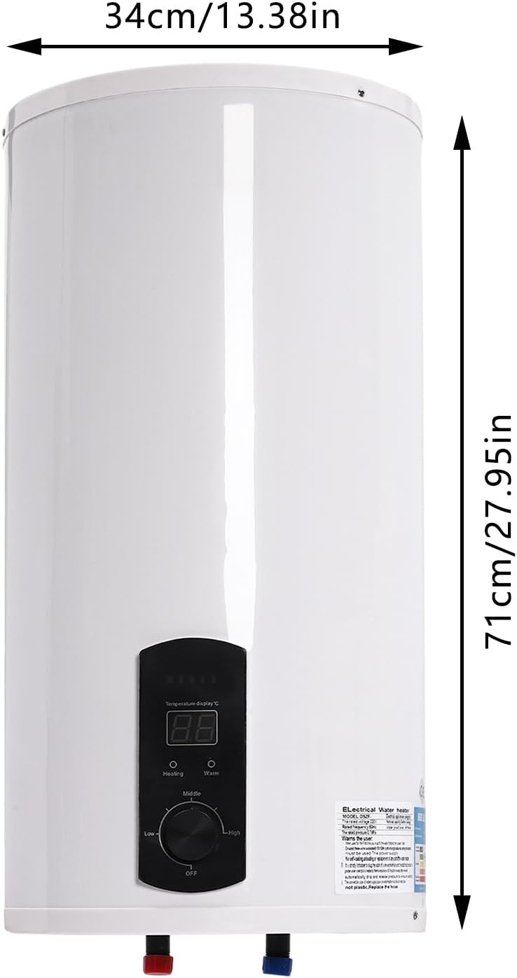 Electric Water Heater, Water Heater, Water Heater, Vertical Electric Tank, Water Heater, Electric Water Heater, Electric Actual Water Storage Capacity 45 Liters - QUORE
