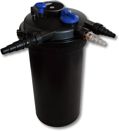 SunSun vijverfilterset voor 30.000 l met UVC 18 W, ECO-pomp 40 W, slang 25 m en skimmer CSP-250