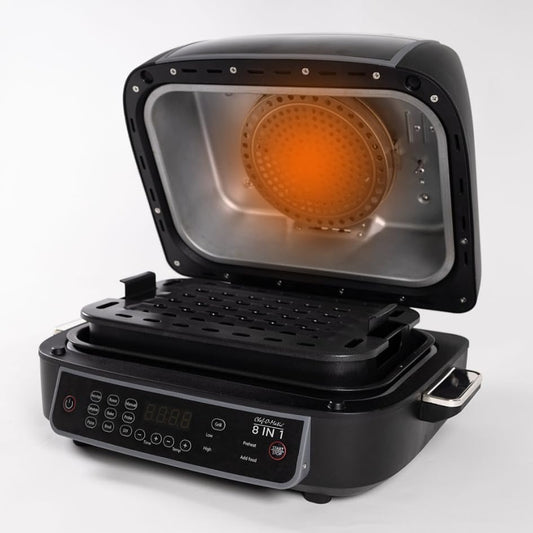 STARLYF 8-in-1 Airfryer Oven met Grill en Bakplaat – Digitale Heteluchtfriteuse met Luchtcirculatie Technologie – Multifunctioneel, Instelbare Temperatuur, Automatische Uitschakeling – Officiële Garan