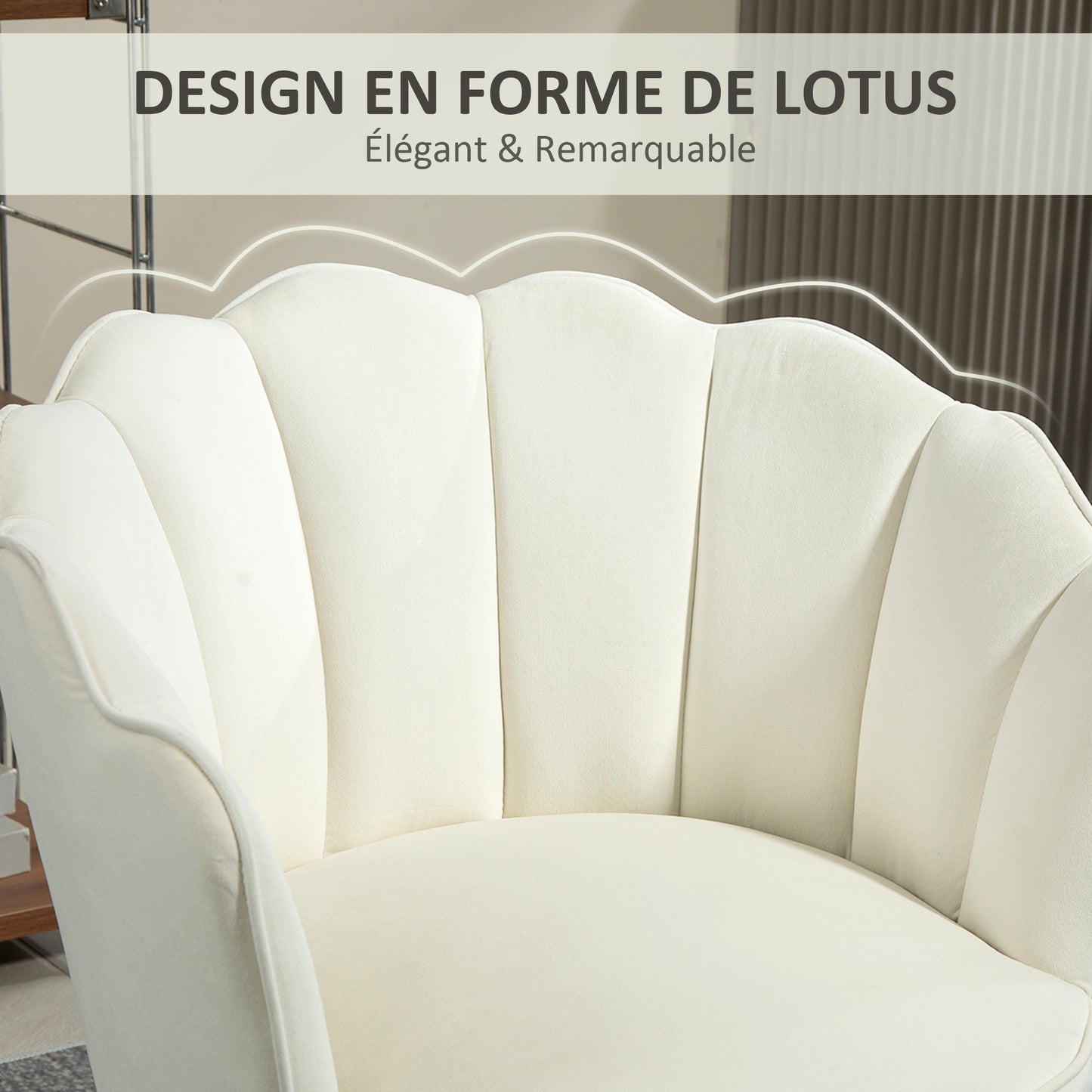 Kuipstoel – Fauteuil – Velvet Stoel – Loungestoel – Designstoel – Velvet-look Bekleding – Houten Hevea Poten – 66x66x78,5 cm – Comfortabel & Stijlvol