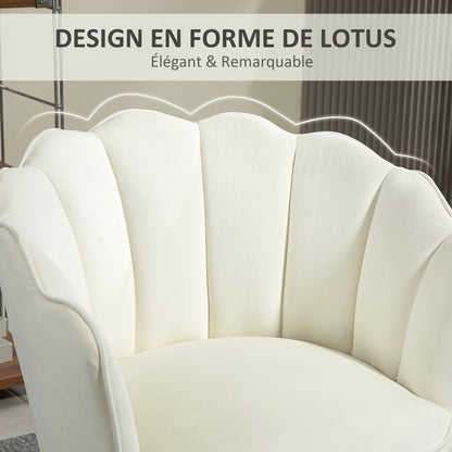 Kuipstoel – Fauteuil – Velvet Stoel – Loungestoel – Designstoel – Velvet-look Bekleding – Houten Hevea Poten – 66x66x78,5 cm – Comfortabel & Stijlvol