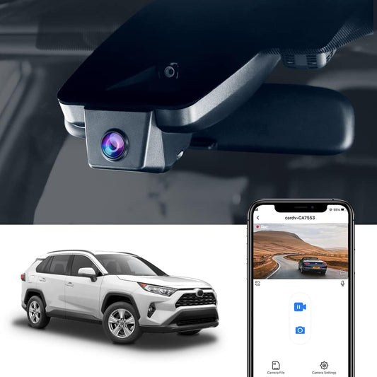 FITCAMX Dash Cam Compatibel met Toyota RAV4 2019-2021 (5e generatie), 4K WiFi-video, nachtzicht, lusopname, G-sensor met 64GB-kaart