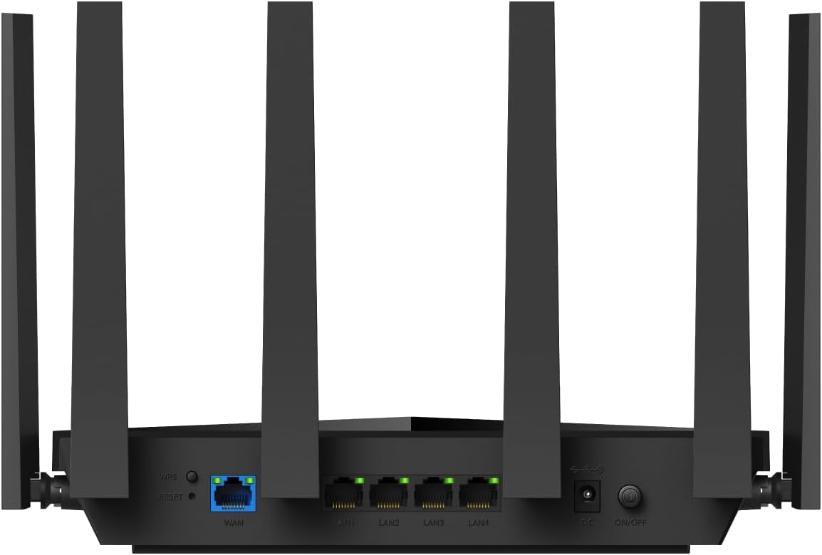 Cudy BE6500 WiFi 7-router Dualband-gamingrouter, 2,5G-WAN-poort, 6500 Mbit/s, VPN-client en -server, Cudy-app en mesh-compatibel, Broadcom 2 GHz quad-core CPU, WR6500H