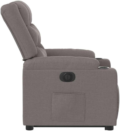 Relaxfauteuil – Elektrische Relaxstoel – Sta-op Stoel – TV Stoel – Verstelbare Fauteuil – Elektrisch Kantelbaar – Taupe Stof