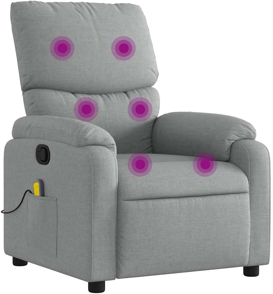 Relaxfauteuil – Relaxstoel – Massagestoel – TV-stoel – Verstelbare stoel – 6-punts vibratiemassage – Rugleuning tot 135 graden verstelbaar