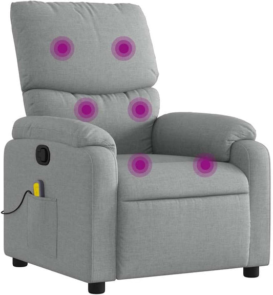 Relaxfauteuil – Relaxstoel – Massagestoel – TV-stoel – Verstelbare stoel – 6-punts vibratiemassage – Rugleuning tot 135 graden verstelbaar