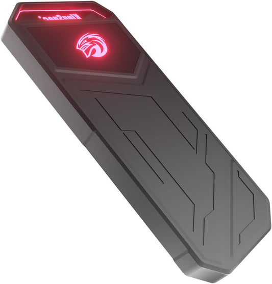 KingSpec Z5 2TB Portable External SSD with RGB Light - up to 2100MB/s, Zinc Alloy Housing, USB 3.2 Gen2 x 2 Interface, Extreme Solid State Hard Drives, Mobile Compatible - QUORE