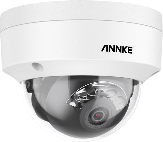 ANNKE C800 Dome 4K Ultra HD PoE Bewakingscamera, H.265 + 8 MP bewakingscamera, bedraad, video, IP67, buiten, IK10, vandalismebewaking, audio-opname, TF-kaart 256 GB (niet PTZ)