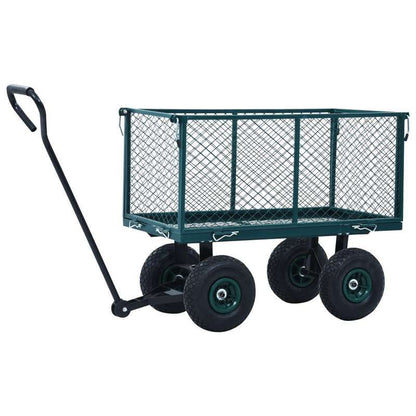 Bolderwagen – Bolderkar – Transportwagen – Tuinkar – Strandkar – Opvouwbaar – 349 kg Draagkracht – Grote All-Terrain Wielen – Groen