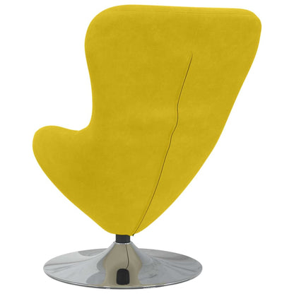 Fauteuil – Draaifauteuil – Relaxstoel – Loungestoel – Zitzetel – Geel – Fluweelstof – 360 Graden Draaibaar