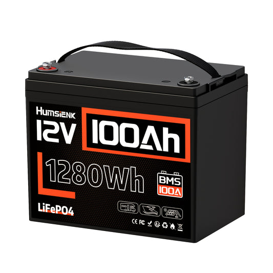 Lithium Accu – LiFePO4 Accu – Camping Accu – Boot Accu – Startaccu – 12V 100Ah Capaciteit – BMS Bescherming & Lange Levensduur