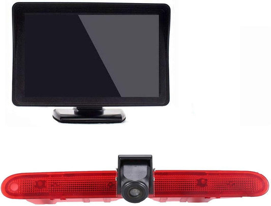 「12 mm lens CMOS achteruitrijcamera + 4,3 inch TFT LCD-scherm monitor」remlicht auto dak achteruitrijcamera voor Peugeot Partner 2 II Tepee Rifter/Citroen Berlingo 3 III 4 IV B9 box vanaf bouwjaar
