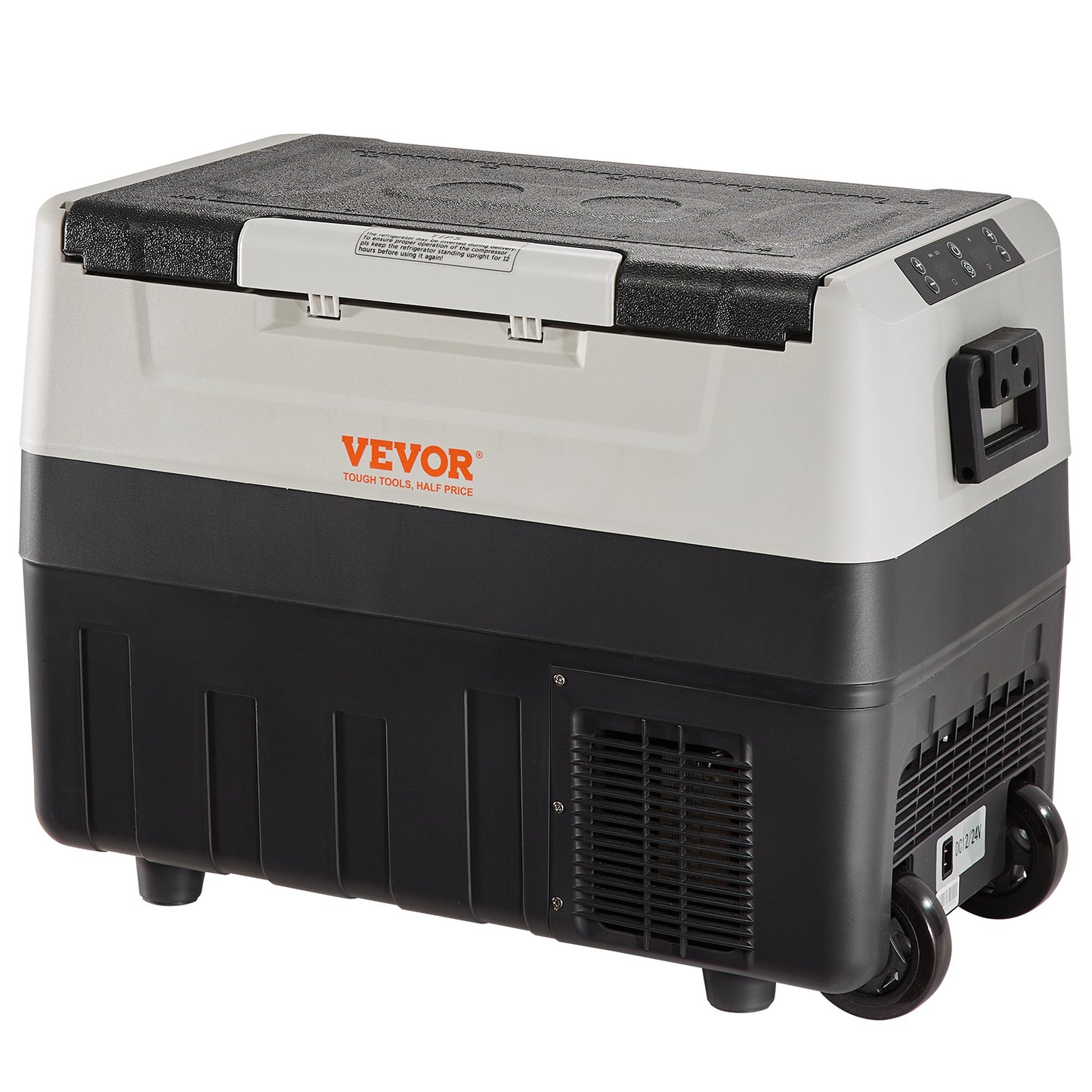 VEVOR Car Refrigerator Camping Fridge 55 L Cool Box Refrigerator Boat 12/24 V Portable Electric Freezer 2 in 1 Dual Zone Car Fridge Compressor