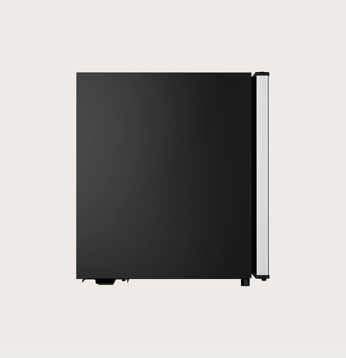 EVVO F22X Mini-koelkast, 46 l, roestvrij staal, energiebesparend, 80 kWh/jaar, 41 dB, compacte koelkast voor kantoor, slaapkamer en studio, stille mini-koelkast in modern design