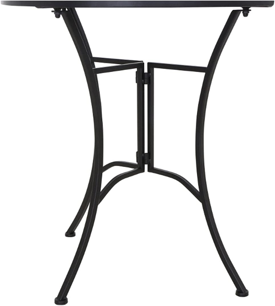 Siena Garden Como tafel, matzwart/donkergrijs