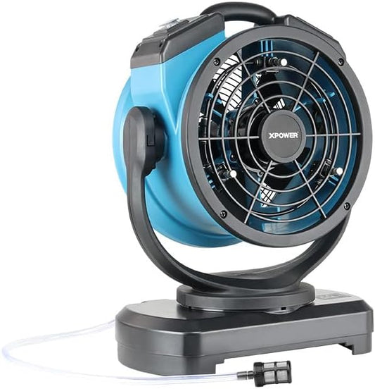 Vernevelende Ventilator – Mistventilator – Buitenventilator – Terrasventilator – Tuinventilator – 68W Vermogen – 56° Oscillatie En 145° Kantelbaar