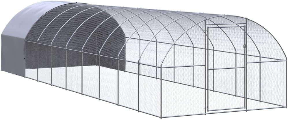 vidaXL Chicken coop 3x10x2m galvanized steel - QUORE