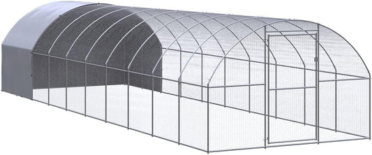 vidaXL Chicken coop 3x10x2m galvanized steel - QUORE