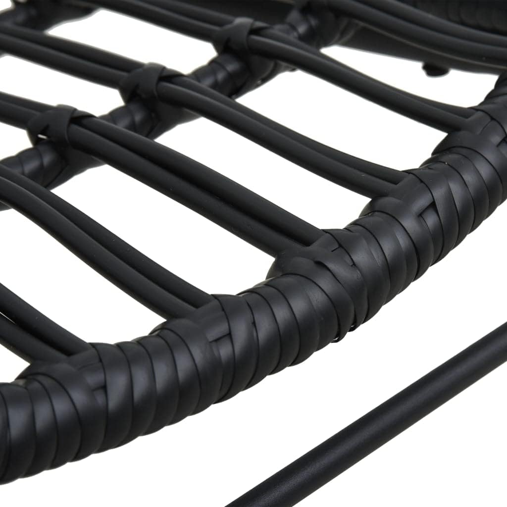 vidaXL Garden chair poly rattan black - QUORE