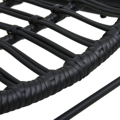 vidaXL Garden chair poly rattan black - QUORE