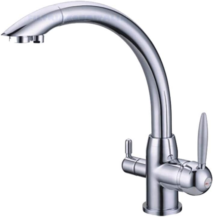 3-Weg Keukenkraan Voor Warm, Koud En Gefilterd Water – Waterfilterkraan – Mengkraan – Waterkraan – Kraan Voor Waterreiniger – 360° Draaibaar – Chroom Met Massief Messing
