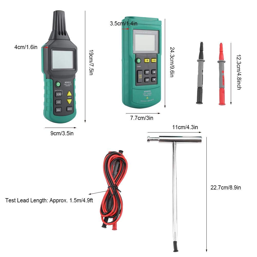 MY6818 Wire Tracker Kabelzoeker Netwerkkabel Telefoonkabelzoeker 12V-400V AC/DC Aardingsbuisdetector