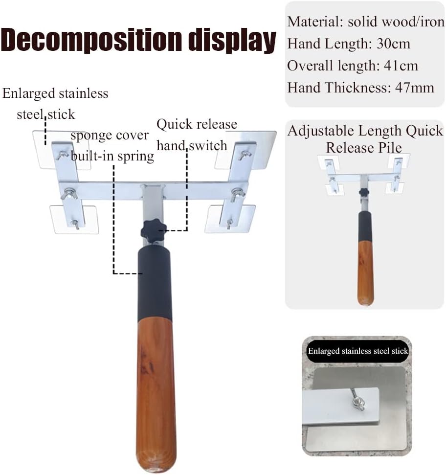Wing Chun Dummy Houten Man Stapel, Wandmontage Dummy Home Vechtsport Trainingsapparaat, Draagbare Wing Chun Dummy, Hang Het Op Een Huismuur of Op Een Marmeren