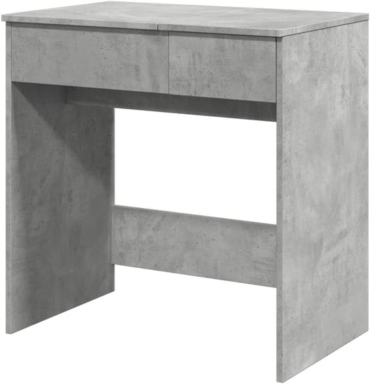 Kaptafel – Make-uptafel – Kap Tafel – Make Up Tafel – Toilettafel – Betongrijs – Stevig Bewerkte Hout – Compact 73x46,5x120 cm