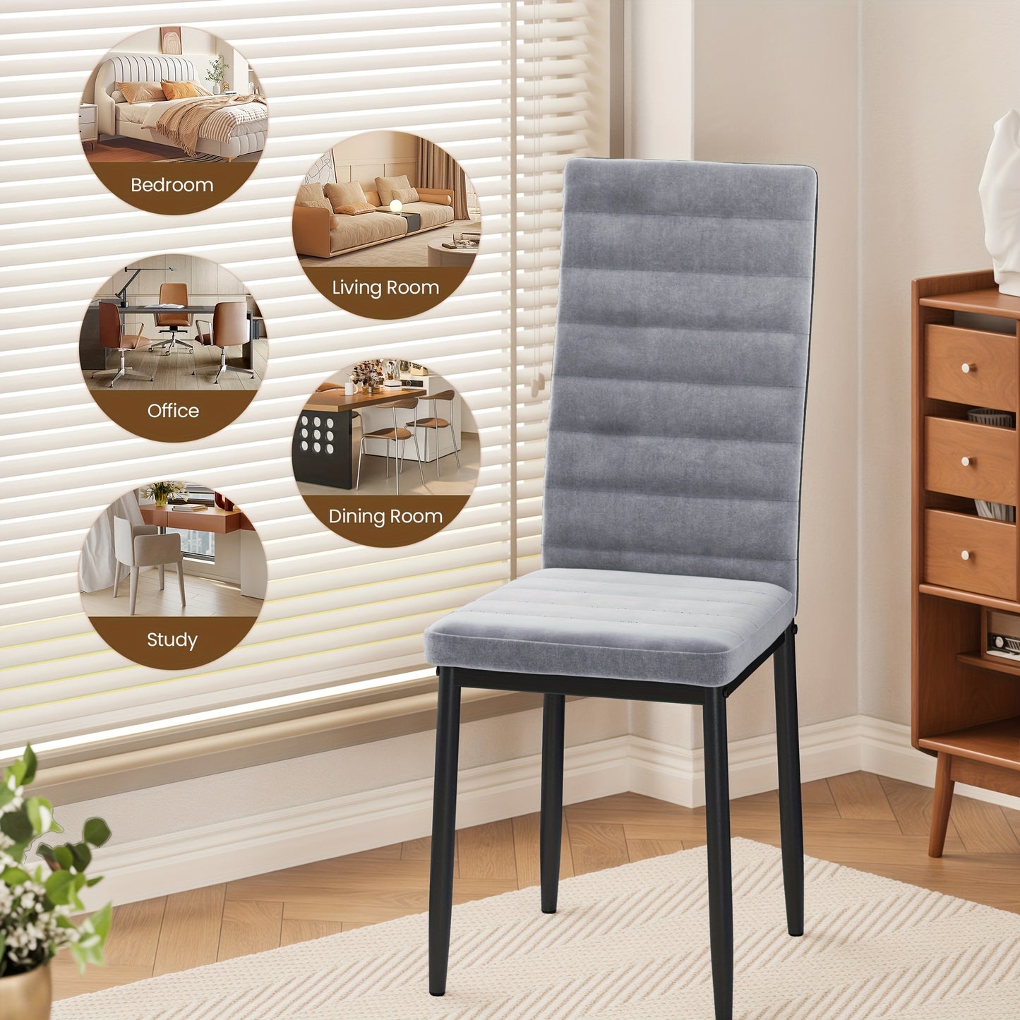 Eetkamerstoelen – Stoelen – Kuipstoelen – Dining Chairs – Meubels – Set Van 6 – Luxe Velvet Bekleding – Stevige Massieve Rugleuning