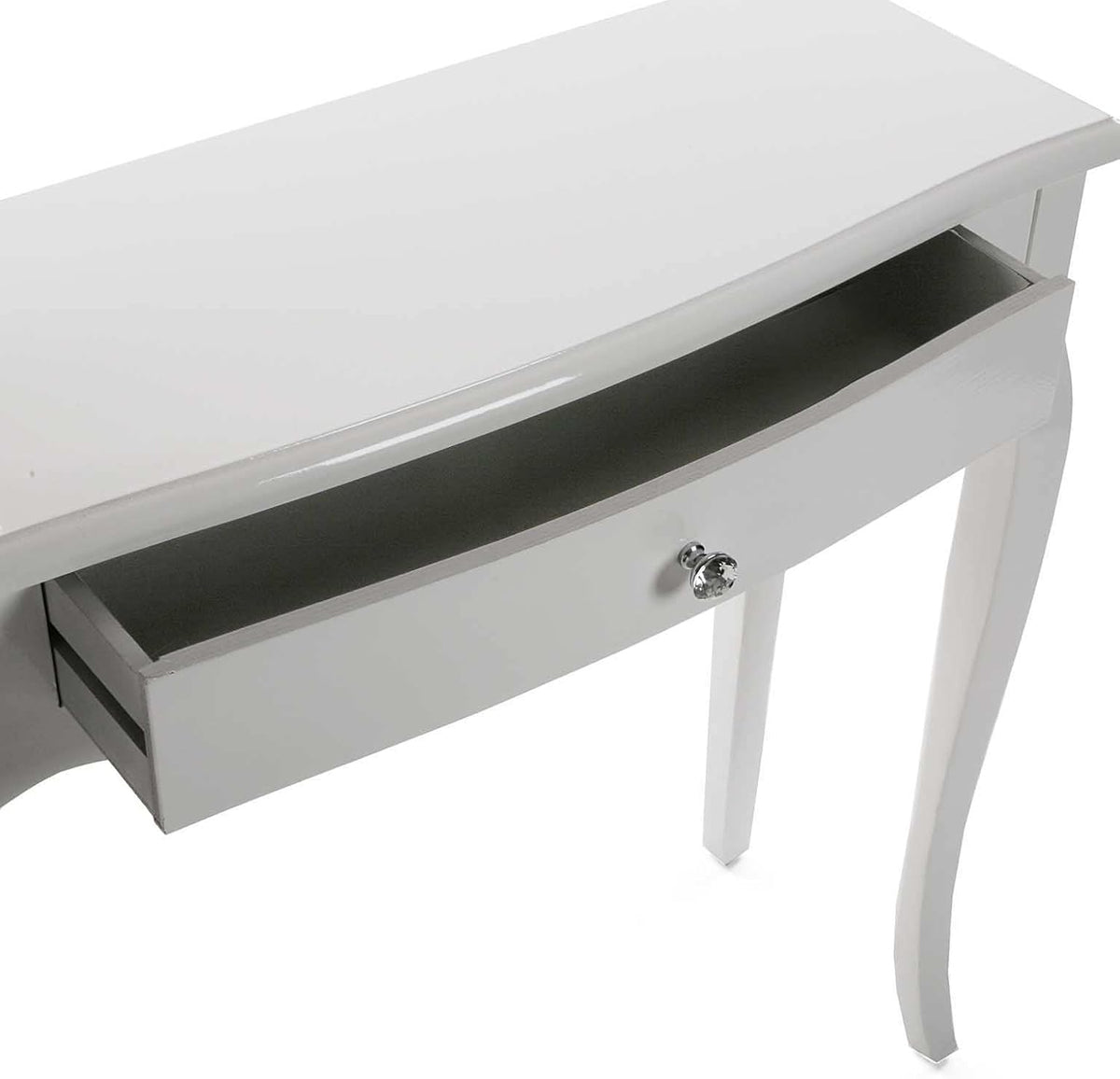 Versa Cagliari Smalle hal of vestibule Entree hal meubilair, Console Tafel, met 1 lade, Afmetingen (H x B x H) 80 x 30 x 80 cm, Hout, Kleur Wit