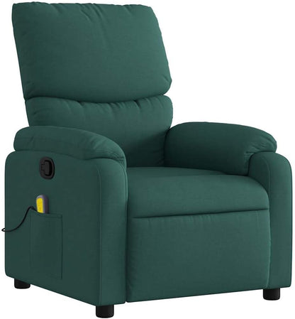 ZIRLANLV Recliner Adjustable Backrest, Relaxation Chair with Vibrating Function, Massage Chair, TV Chair, Reclining Chair, Upholstered Chair, Recliner (Wine Red) (Dark Green #17)