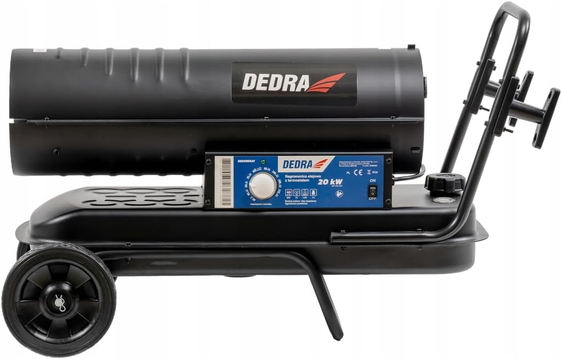 Olieverwarmingstoestel – Oliekachel – Dieselverwarmer – Werkplaatsverwarmer – Mobiele Heater – 20 kW Vermogen – Geïntegreerde Thermostaat en Wielen