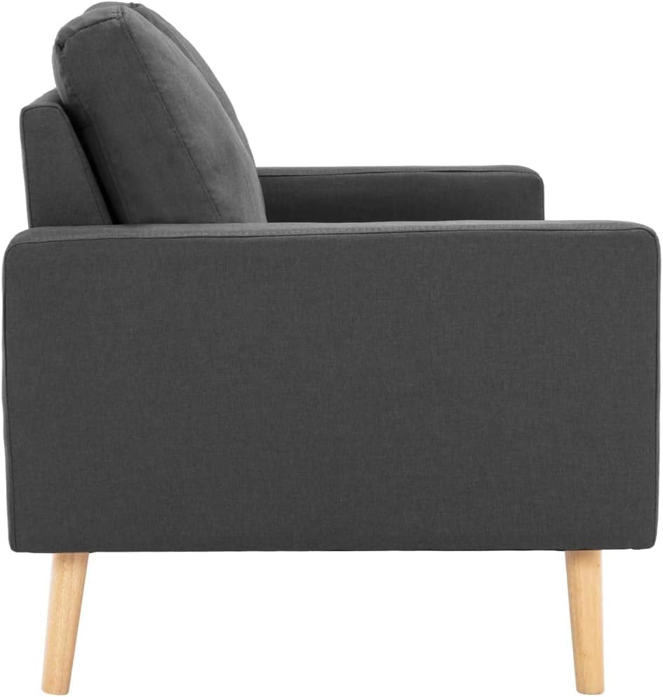 vidaXL Two-seater sofa fabric dark grey - QUORE