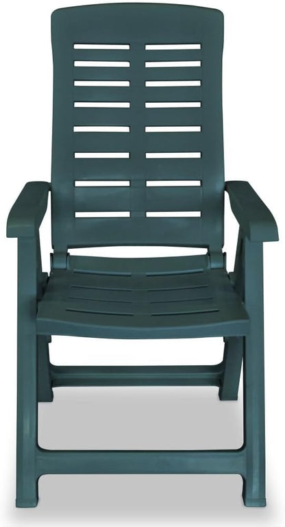 Festnight 4/6 Folding Chairs Outdoor Garden Patio Camping Chair 60 x 61 x 108 cm Plastic Green - QUORE