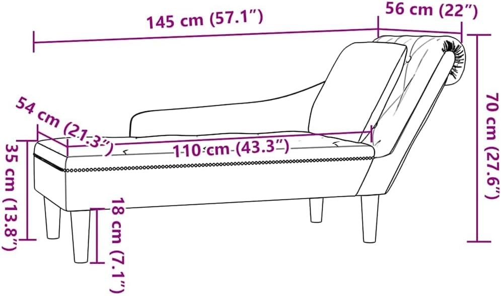 vidaXL Chaise longue cushion and right armrest leatherette dark gray,chaise lounge chair,chaise lounge chair,lounge chair,chaise lounge chair