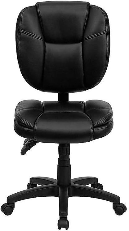 Bureaustoel – Desk Chair – Werkstoel – Kantoorstoel – Stoel Met Middelgrote Rugleuning – Ergonomisch Ontwerp – Zachte Bekleding Met Verstelbare Rugleuning