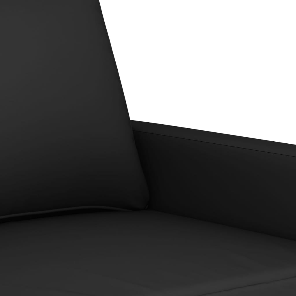 Bankje – Fauteuil – Zitbank – Meubel – Loungestoel – Velvet Bekleding – Met Metalen Frame – 198x77x80 cm – Zwart