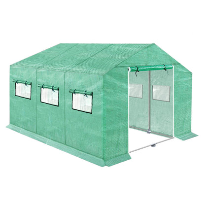 Kasfolie – Tuinkas – Broeikas – Kweekkas – Tomatenkas – 4,5x2x2 m – Stevig Plastic – Inclusief Ramen en Deur