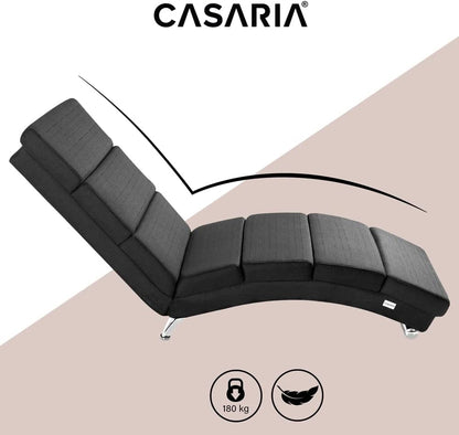 Relaxfauteuil – Relaxstoel – Loungefauteuil – Leunstoel – XXL Fauteuil – Ergonomisch Design – Stalen Frame met Verchroomde Poten