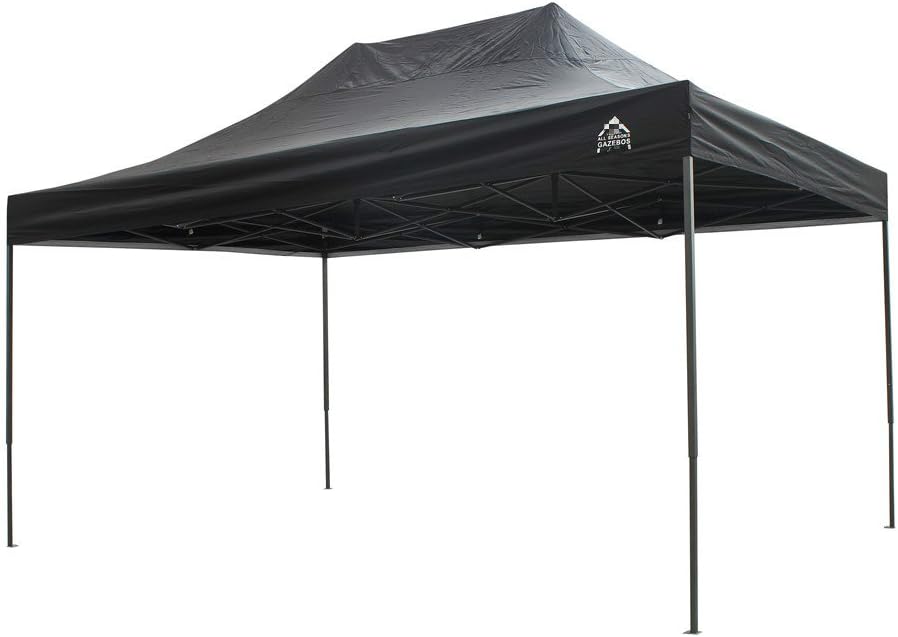 All Seasons Gazebos 3 x 4,5 m, volledig waterdicht, pop-up paviljoen, zwart