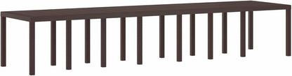Tuinstafel – Eettafel – Buitenmeubel – Tuinmeubel – Terrastafel – Rechthoekig Design – Weerbestendig Poly Rattan – Stevig Stalen Frame – 400 x 100 cm