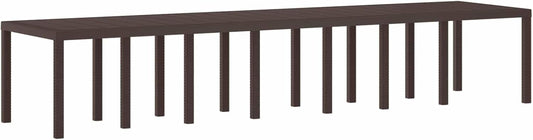 Tuinstafel – Eettafel – Buitenmeubel – Tuinmeubel – Terrastafel – Rechthoekig Design – Weerbestendig Poly Rattan – Stevig Stalen Frame – 400 x 100 cm